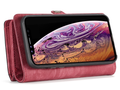 CaseMe 2-in-1 Synthetic Leather Wallet Case for iPhone XR - Pink/Blush