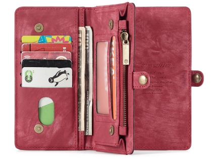 CaseMe 2-in-1 Synthetic Leather Wallet Case for iPhone XR - Pink/Blush