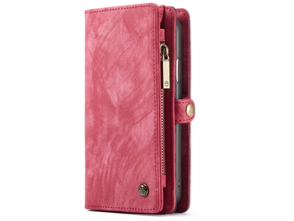 CaseMe 2-in-1 Synthetic Leather Wallet Case for iPhone XS Max - Pink/Blush Leather Wallet Case