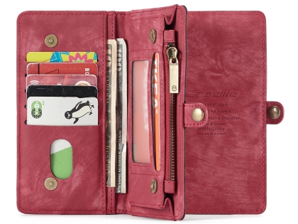 CaseMe 2-in-1 Synthetic Leather Wallet Case for iPhone XS Max - Pink/Blush