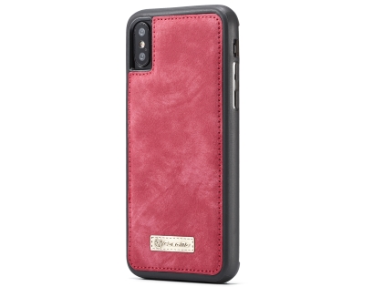 CaseMe 2-in-1 Synthetic Leather Wallet Case for iPhone XS Max - Pink/Blush