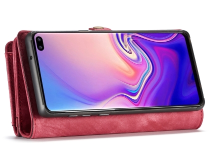 CaseMe 2-in-1 Synthetic Leather Wallet Case for Samsung Galaxy S10+ - Pink/Blush