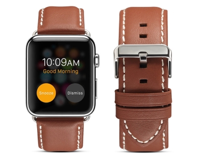 Premium Leather Band for 38/40 mm Apple Watch  - Caramel Watch Band