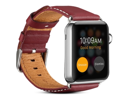Premium Leather Band for 38/40 mm Apple Watch  - Rosewood
