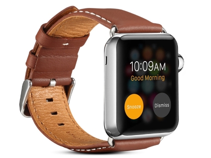 Premium Leather Band for 38/40 mm Apple Watch  - Caramel