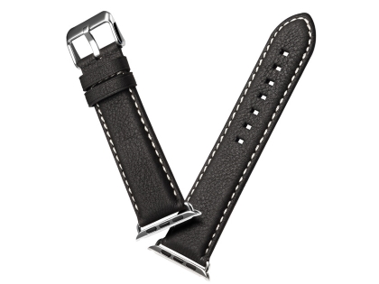Premium Leather Band for 42/44 mm Apple Watch  - Black