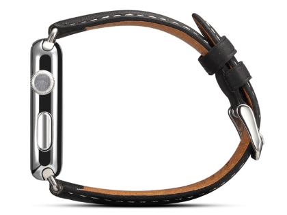 Premium Leather Band for 42/44 mm Apple Watch  - Black