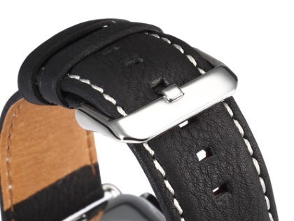 Premium Leather Band for 42/44 mm Apple Watch  - Black