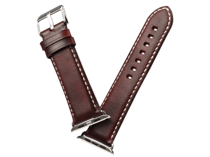 Premium Rustic Inspired Leather Band for 38/40 mm Apple Watch  - Maroon