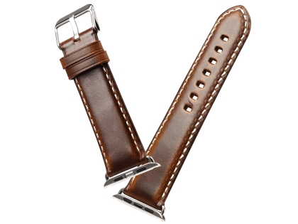 Premium Rustic Inspired Leather Band for 38/40 mm Apple Watch  - Burnt Orange