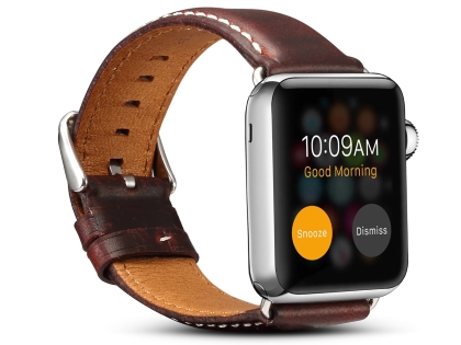 Premium Rustic Inspired Leather Band for 38/40 mm Apple Watch  - Maroon