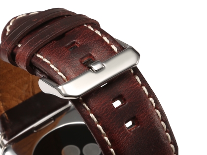Premium Rustic Inspired Leather Band for 38/40 mm Apple Watch  - Maroon