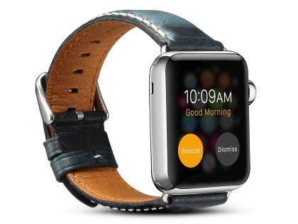 Premium Rustic Inspired Leather Band for 42/44 mm Apple Watch  - Midnight Blue