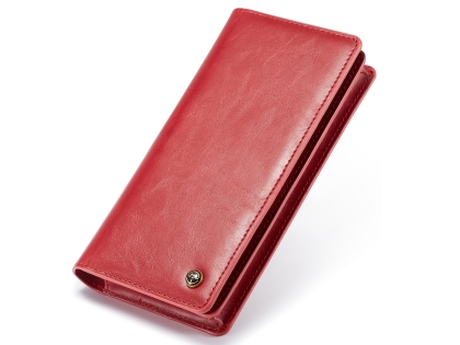 CaseMe Slim Wallet With Mobile Pouch - Red