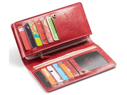 CaseMe Slim Wallet With Mobile Pouch - Red