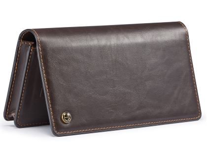 CaseMe Slim Wallet With Mobile Pouch - Brown