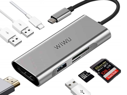 WiWU 7-in-1 Apollo USB-C Hub - Silver