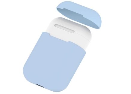 Soft Silicone Case for Apple AirPods  - Light Blue