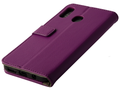Synthetic Leather Wallet Case with Stand for Samsung Galaxy A30 - Purple Synthetic Leather Wallet Case with Stand for Samsung Galaxy A30 - Purple