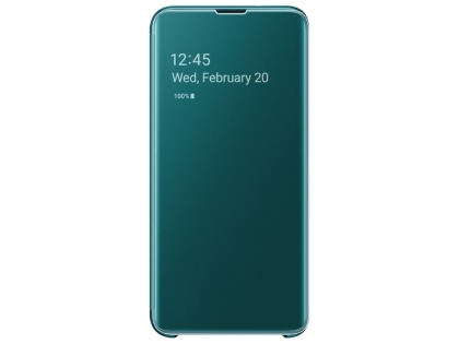 Genuine Samsung Galaxy S10e Clear View Cover - Green