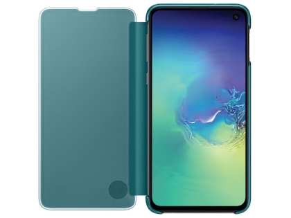Genuine Samsung Galaxy S10e Clear View Cover - Green