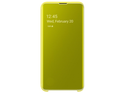 Genuine Samsung Galaxy S10e Clear View Cover - Yellow S View Cover