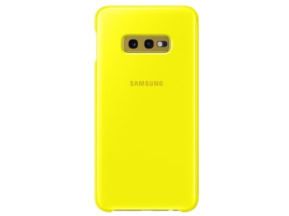 Genuine Samsung Galaxy S10e Clear View Cover - Yellow