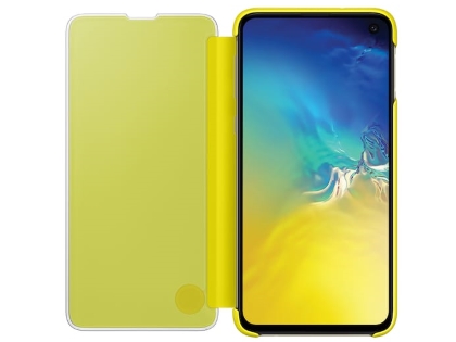 Genuine Samsung Galaxy S10e Clear View Cover - Yellow