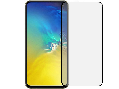 Glass Screen Protector with Full Adhesive for S10e - Black/Clear Screen Protector