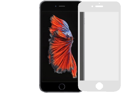 Anti Glare Tempered Glass Screen Protector for the Apple iPhone 6s/6 - White/Clear