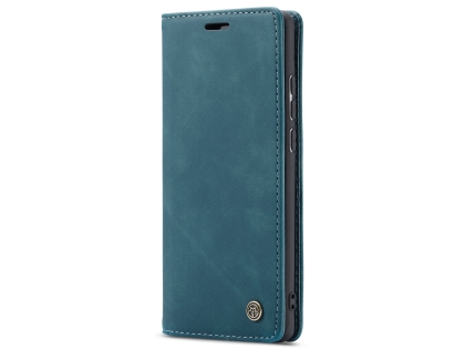 CaseMe Slim Synthetic Leather Wallet Case with Stand for Samsung Galaxy A30 - Teal