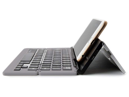 Ultra Portable Bluetooth Mini Keyboard with Stand - Space Grey