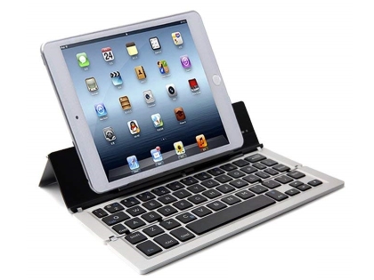 Ultra Portable Bluetooth Mini Keyboard with Stand - Silver Ultra Portable Bluetooth Mini Keyboard with Stand - Silver