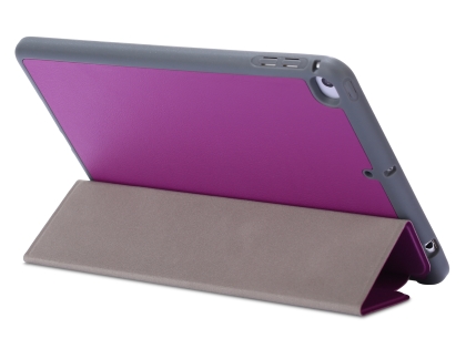 Slim Synthetic Leather Case with Stand and Pen Holder for the iPad mini - Purple