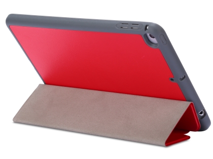 Slim Synthetic Leather Case with Stand and Pen Holder for the iPad mini - Red