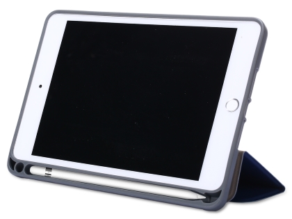 Slim Synthetic Leather Case with Stand and Pen Holder for the iPad mini - Navy Blue