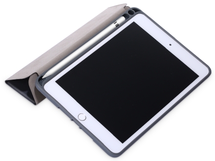 Slim Synthetic Leather Case with Stand and Pen Holder for the iPad mini - Grey