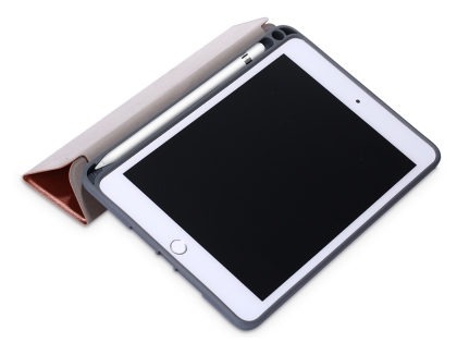 Slim Synthetic Leather Case with Stand and Pen Holder for the iPad mini - Rose Gold