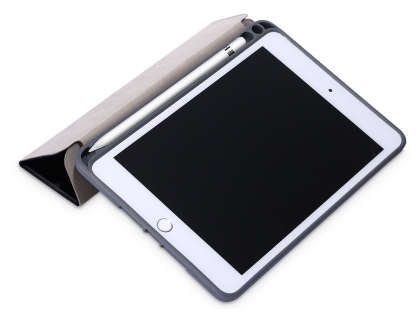 Slim Synthetic Leather Case with Stand and Pen Holder for the iPad mini - Black