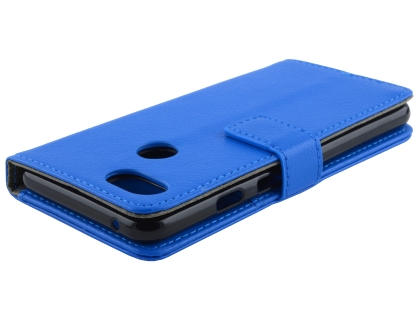 Synthetic Leather Wallet Case with Stand for Google Pixel 3a XL - Blue