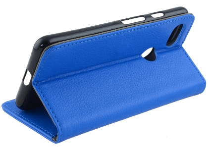 Synthetic Leather Wallet Case with Stand for Google Pixel 3a XL - Blue