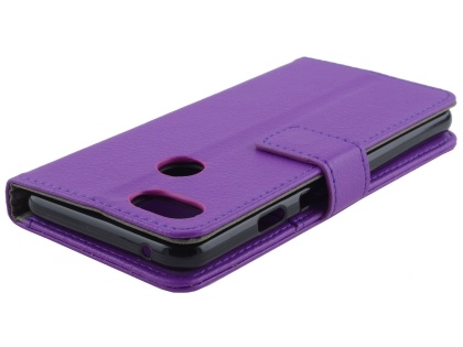 Synthetic Leather Wallet Case with Stand for Google Pixel 3a XL - Purple
