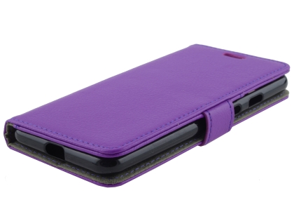 Synthetic Leather Wallet Case with Stand for Google Pixel 3a XL - Purple