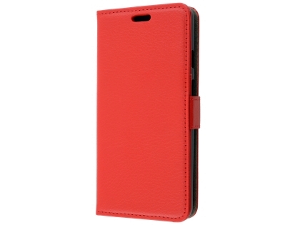 Synthetic Leather Wallet Case with Stand for Google Pixel 3a XL - Red