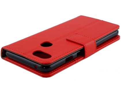 Synthetic Leather Wallet Case with Stand for Google Pixel 3a XL - Red