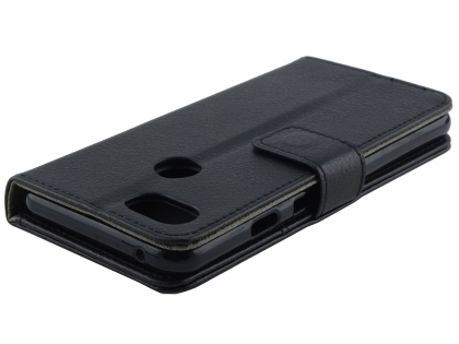 Synthetic Leather Wallet Case with Stand for Google Pixel 3a XL - Black