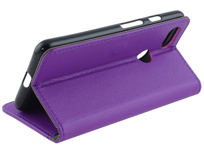 Synthetic Leather Wallet Case with Stand for Google Pixel 3a - Purple