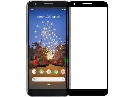 Full Tempered Glass Screen Protector for Google Pixel 3a XL - Black Screen Protector