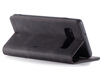 CaseMe Slim Synthetic Leather Wallet Case with Stand for Samsung Galaxy S10 5G - Charcoal