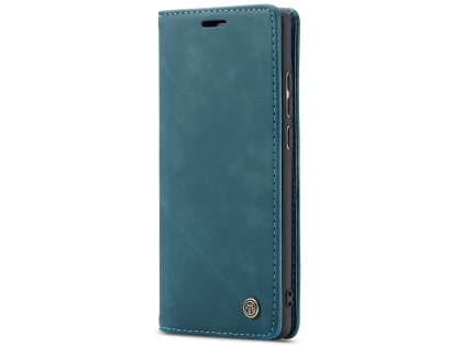CaseMe Slim Synthetic Leather Wallet Case with Stand for Samsung Galaxy A70 - Teal